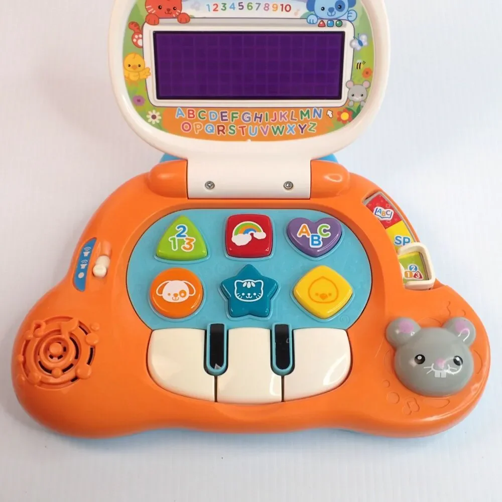 Vtech Baby's Light-Up Laptop Mouse ABCs 123s Bilingual Sp/En (DAMAGE)